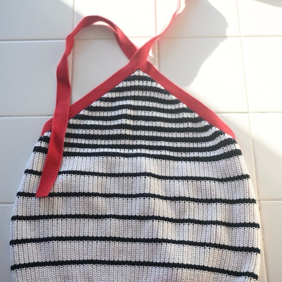 Tommy Hilfiger Chunky Knit Halter Top in Red White & Blue - Trendy Y2K - Picture 14 of 14
